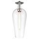 Option Polished Nickel / Clear Deco Swirl Shade
