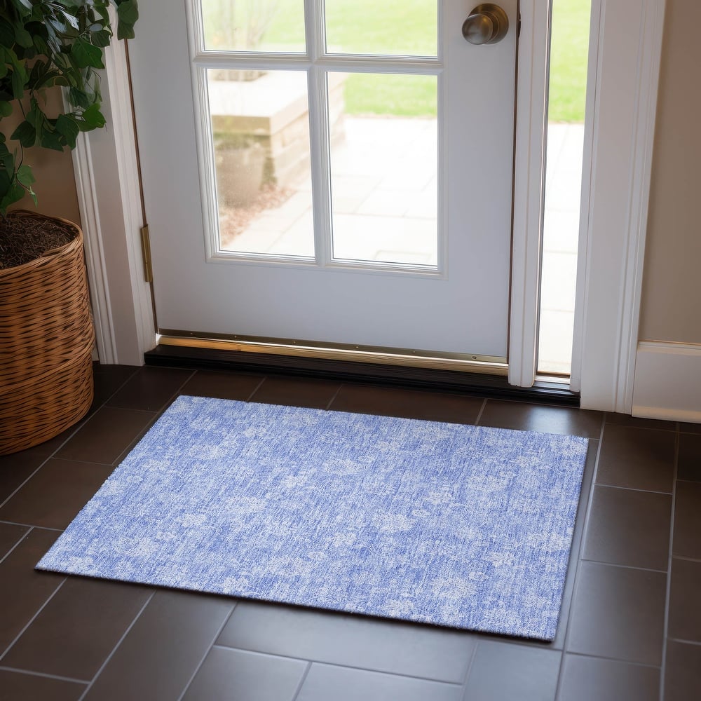 Machine Washable Indoor/ Outdoor Chantille Casual Floral Farmhouse Rug