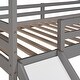 preview thumbnail 10 of 8, Twin Size Loft Bed with Slide, House-shaped Bed with Ladder, Pine Wooden Bed with Guardrails for Bedroom, Gray