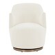 preview thumbnail 7 of 8, SAFAVIEH Couture Christian Swivel Accent Chair. - 26" W x 32" D x 31" H Ivory.