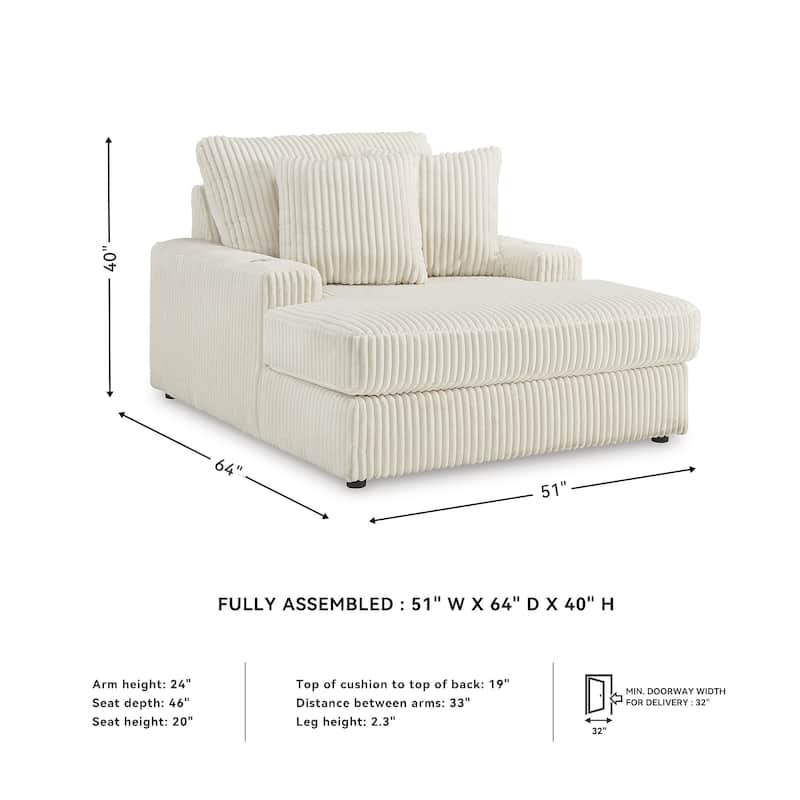 Signature Design by Ashley Lindyn Chaise - 51"W x 64"D x 40"H