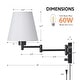 preview thumbnail 29 of 27, CO-Z Plug-in Swing Arm Wall Mount Sconce