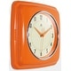preview thumbnail 8 of 63, Infinity Instruments Retro 9.25-inch Square Wall Clock - 9.25 x 1.875 x 9.5