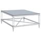 preview thumbnail 1 of 6, Lindley Square Tempered Mirror Acrylic Coffee Table Chrome Glass - Chrome
