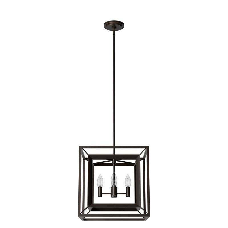 Hunter 15" Doherty 4-Light Chandelier - Kitchen Island, Entry, Dining Room - Industrial, Contemporary, Transitional