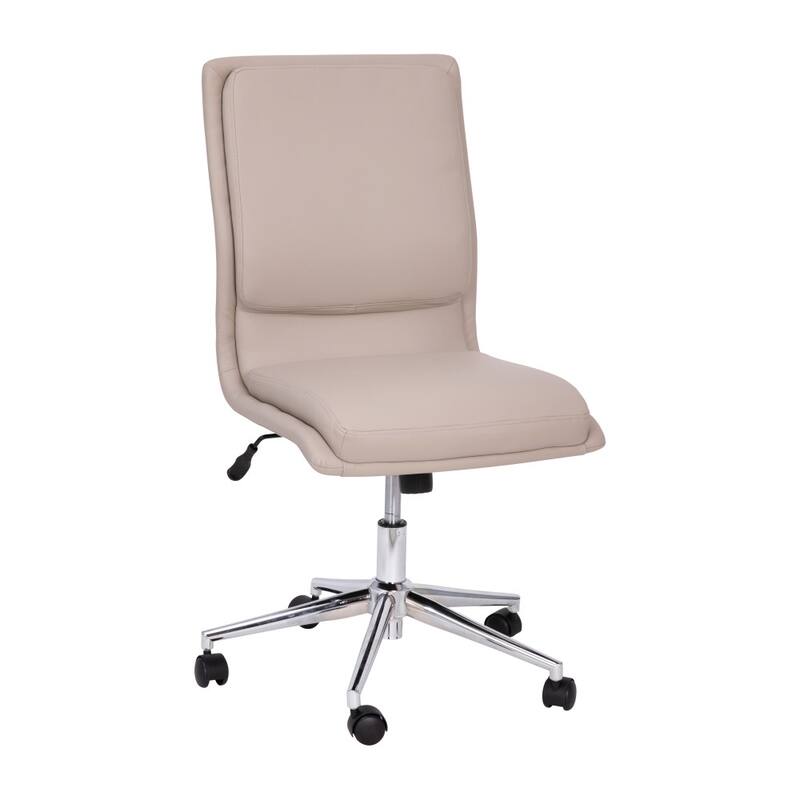 Mid-Back Armless Office Task Chair with Metal 5-Star Base