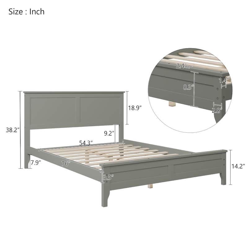 Solid Wood Platform Bed