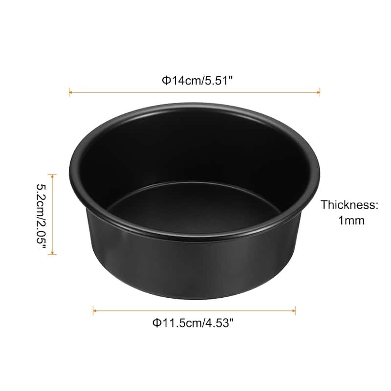 Round Cake Pan Baking Cake Pans Cheesecake Pan Anodized Aluminum - Black - 5"