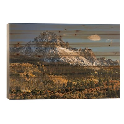 Autumn, Aspen Trees And Sneffels Range, Uncompahgre National Forest, Colorado II Print On Wood by Adam Jones - Multi-Color
