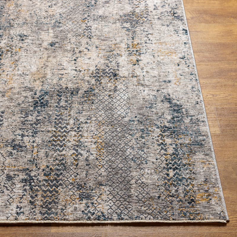 Artistic Weavers Wrexham Abstract Gray Blue Area Rug