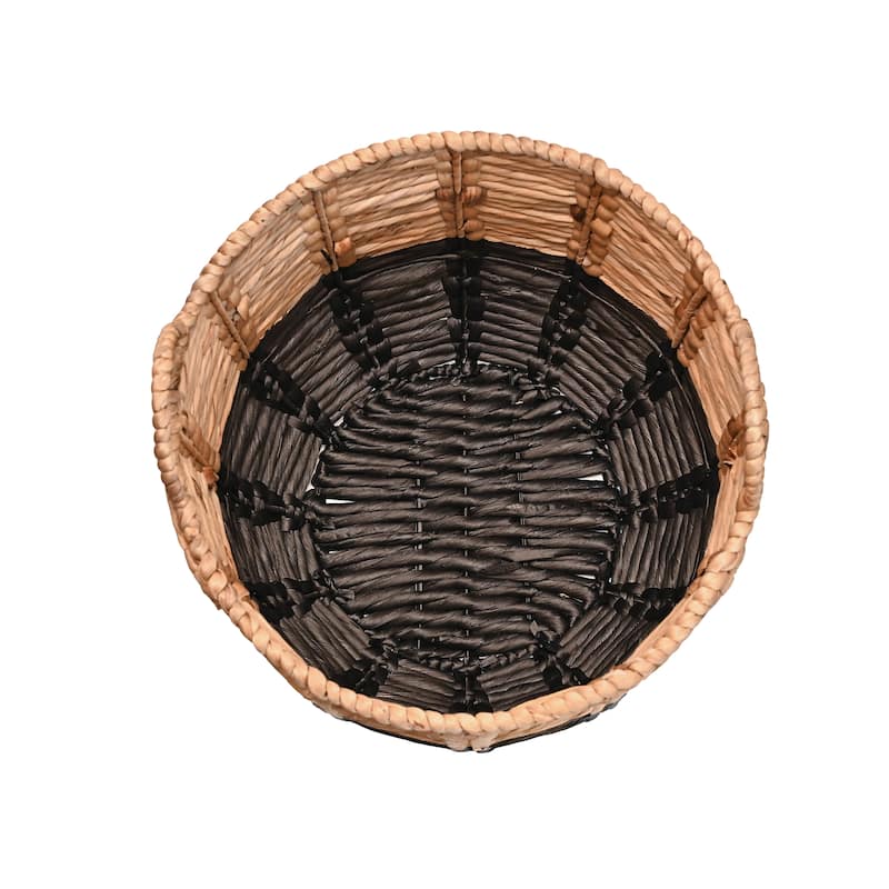 happimess Bohemian Hand-Woven Abaca Basket with Handles