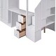 preview thumbnail 7 of 7, Multifunctional Twin Loft Bed with Desk, Wardrobe, and Storage Stairs - White
