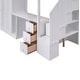 preview thumbnail 25 of 34, Twin Loft Bed with Wardrobe, Desk, Drawers, Cabinet, and Staircase, Grey