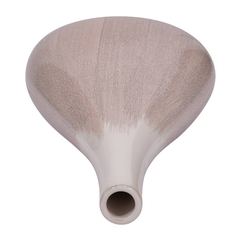 Sagebrook Home Valdiva Stoneware Vase - White, Novelty, Ombre, Elegant Home Accent in Stoneware Color