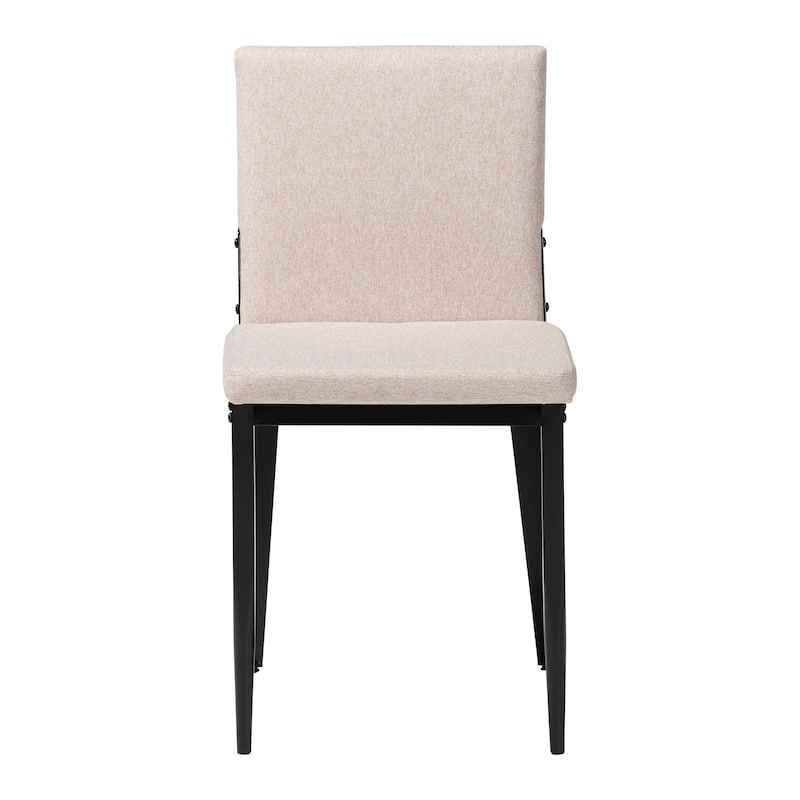 Bishop Industrial Fabric and Metal 4-Piece Dining Chair Set