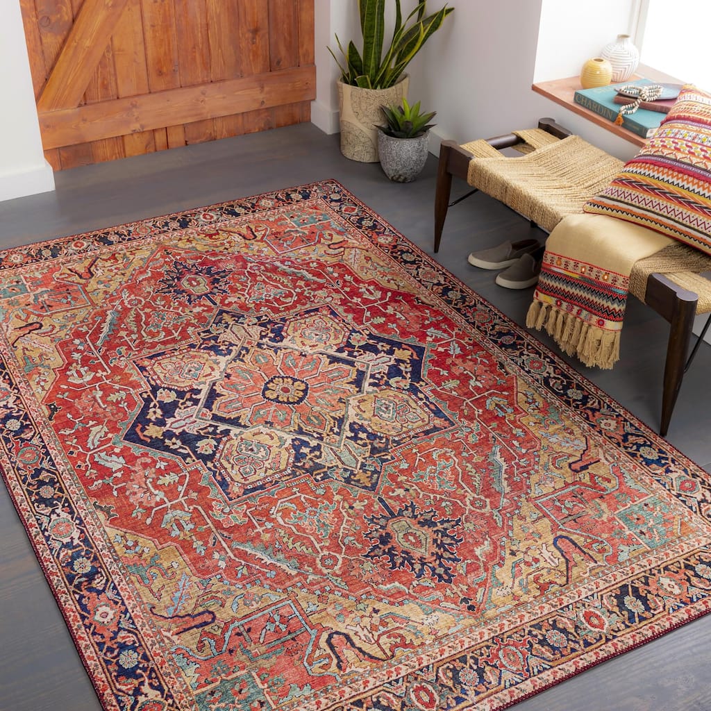 Livabliss Iris Persian Medallion Printed Area Rug
