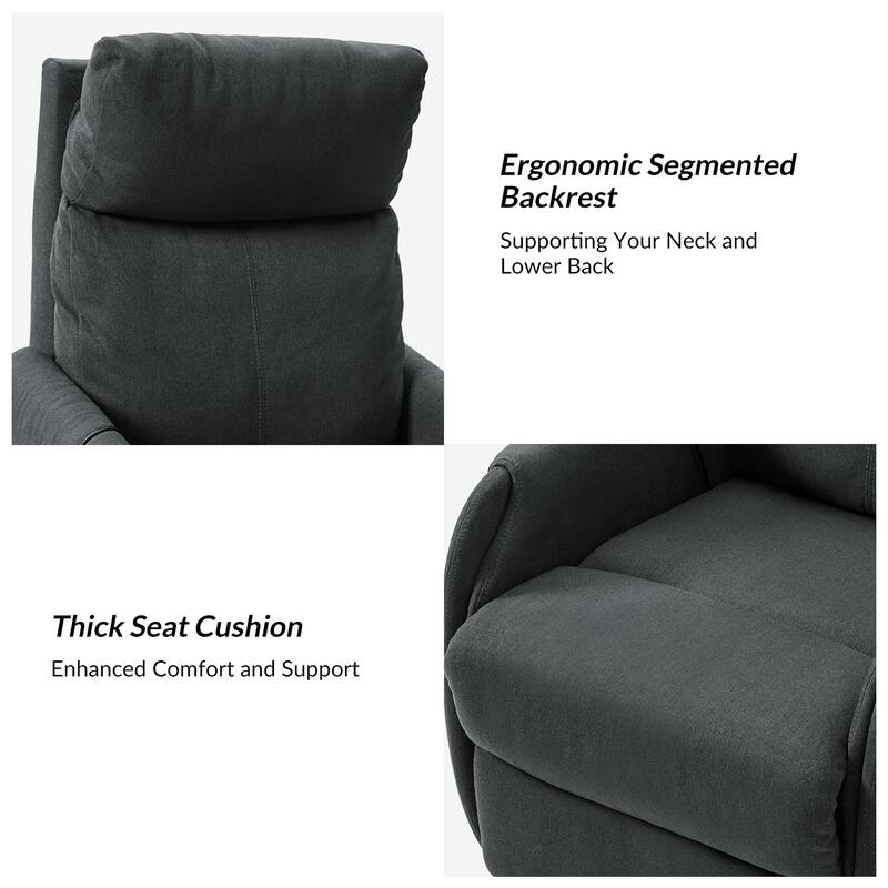 Irene Modern Lift Assist Power Recliner with Wired Controller and Side Pocket by HULALA HOME