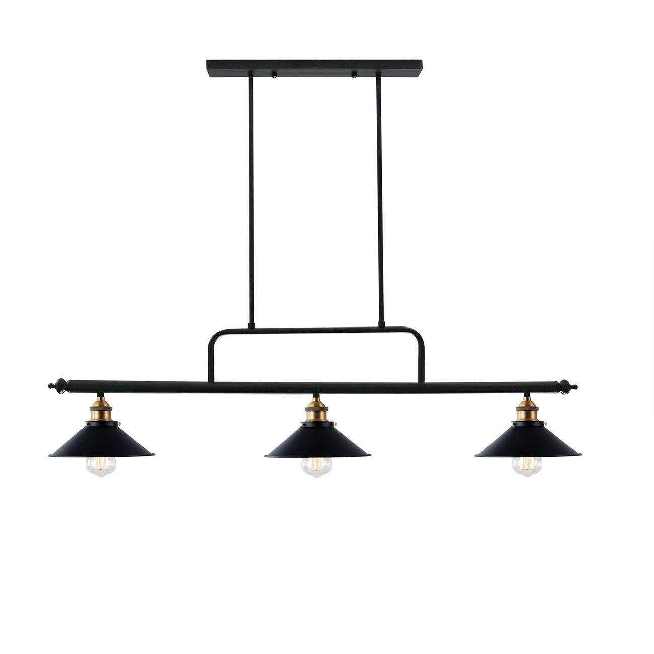 Shop 3 Light Black Island Chandelier Vintage Industrial Kitchen Chandelier On Sale Overstock 24077078