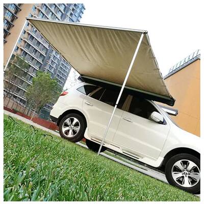 Patio Shade Awning for Home Car with Height Adjustable Standing Poles