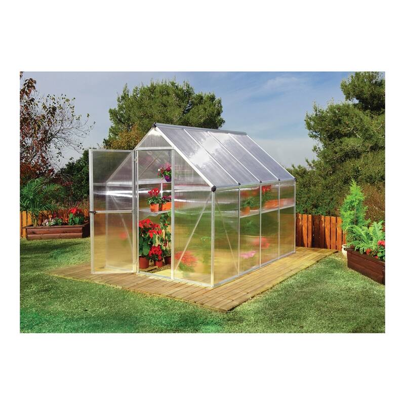Palram - Canopia Outdoor Mythos 6' x 8' Greenhouse - Silver