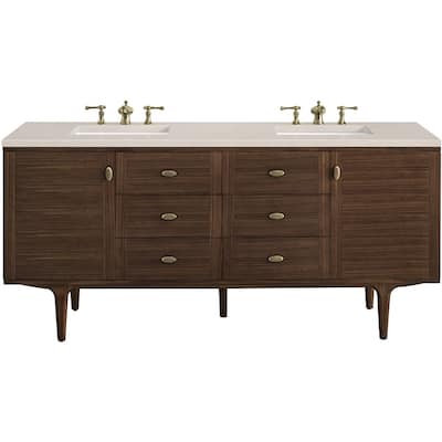 James Martin Vanities 670-V72-3EMR Amberly 72" Free Standing or Wall