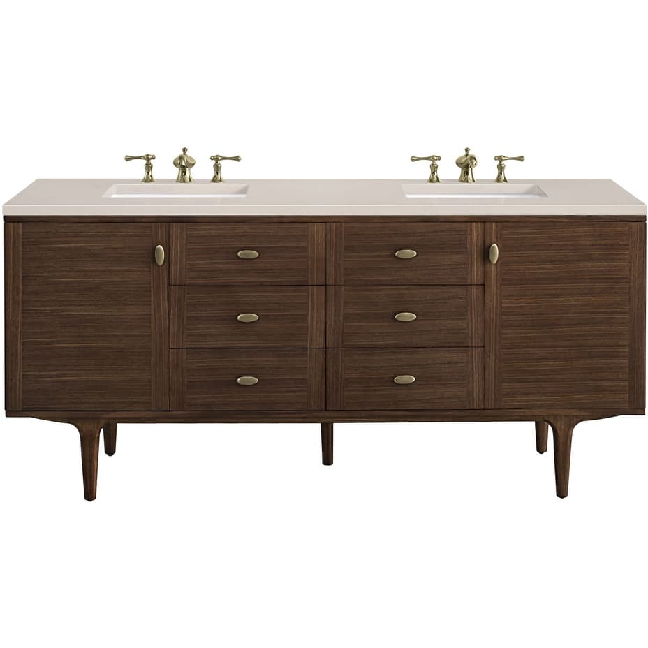 James Martin Vanities 670-V72-3EMR Amberly 72" Free Standing or Wall