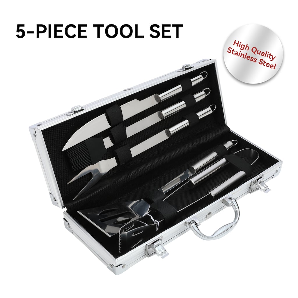 Royal Gourmet TF0558S 5 pieces Stainless Steel Grilling Tool Set