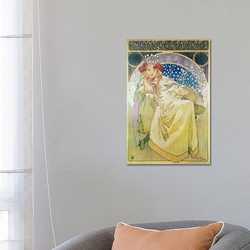 iCanvas "Princess Hyacinth (1911)" by Alphonse Mucha Canvas Print - 26x18x1.5
