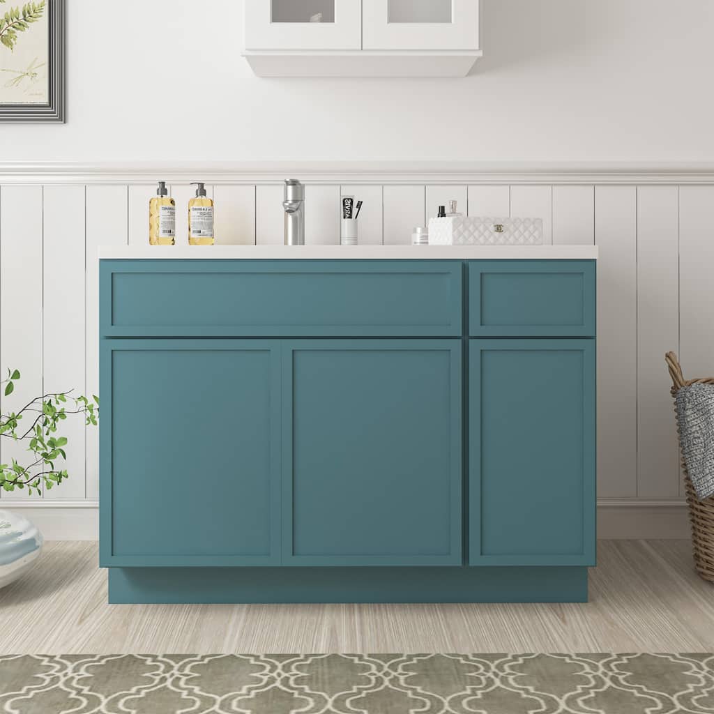 Vanity Art 45" Birch Freestanding Bathroom Vanity Cabinet without Top