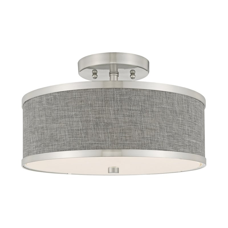 Livex Lighting 2-light Fabric Shade Ceiling Mount, 60422, 62627, 60412, 60402