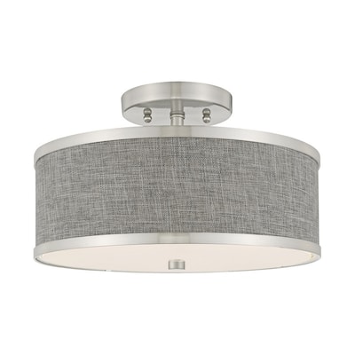 Livex Lighting 2-light Fabric Shade Ceiling Mount, 60422, 62627, 60412, 60402