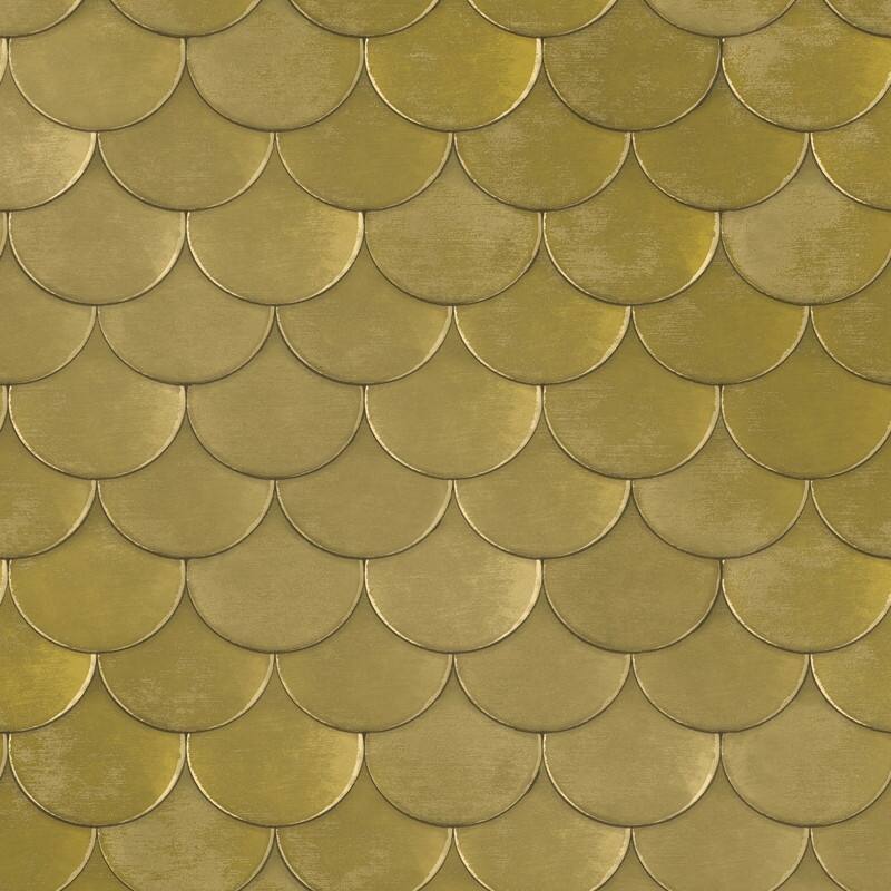 Tempaper Brass Belly by Genevieve Gorder Peel and Stick Wallpaper