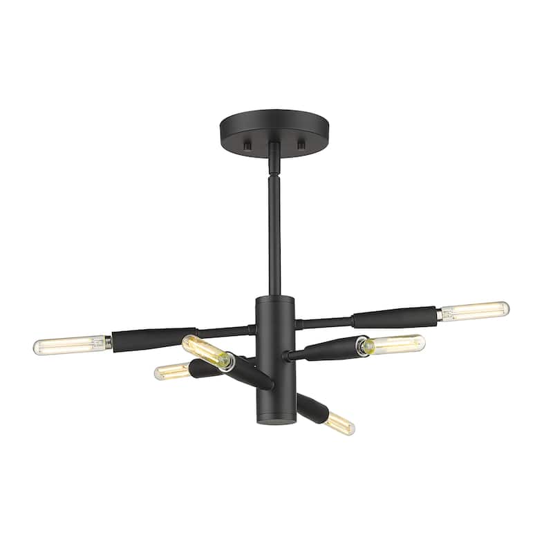 Bellevue ZCF44988 Almeria 6 Light 13" Wide Semi-Flush Ceiling Fixture - Matte Black