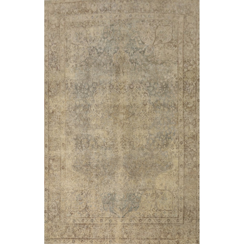 Hand Knotted Oriental 100% Wool Carpet Traditional Floral Greys & Charcoal Bakhtiari Area Rug - 11' 10'' X 8' 8''