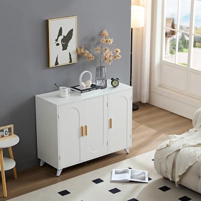 Sideboard Buffet cabinet with 3 doors and removable shelves, Easy Assembly,for living room, dining room