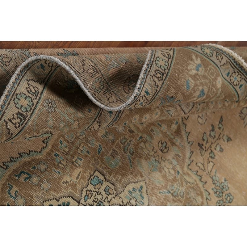 Tabriz Persian Vintage Area Rug Handmade Bedroom Wool Carpet - 6'6"x 9'9"