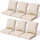 preview thumbnail 77 of 128, 21 W x 22 D in. Deep Seat Outdoor Cushion Set by Crestlive Products 6-Seater - Beige