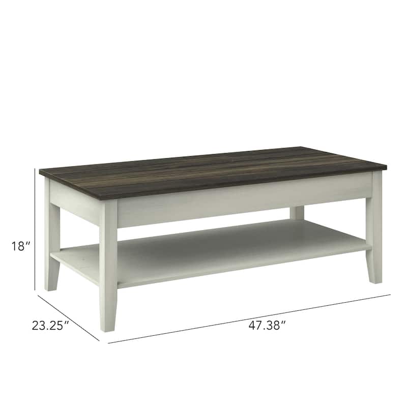 Two-Tone Modern Farmhouse Coffee Table