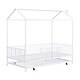 preview thumbnail 10 of 12, Twin Size House Bed with Semi-enclosed Fence and Twin Size Trundle
