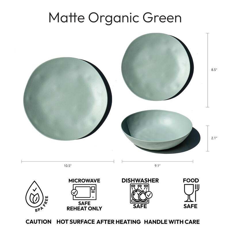 Abode Homewares Organic NewWave Melamine Low Bowl - 9.1" - Set of 6