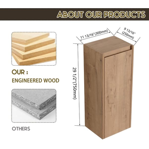 Wall Mounted Bathroom Storage Cabinet, Float Cupboard, Wood Side Cabinet, Bookcase, Medicine Cabinet, Vanity Cabinet