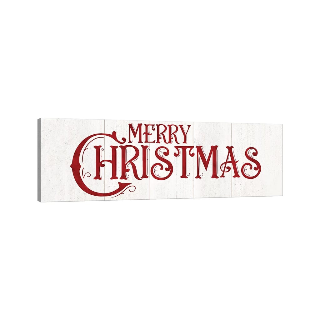 iCanvas "Vintage Christmas Signs panel I-Merry Christmas" by Tara Reed Canvas Print