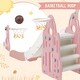 preview thumbnail 21 of 22, 4 In 1 Toddler Slide And Swing Set Kids Freestanding Climber Slide Playset With Basketball Hoop Rocket Themed Slide