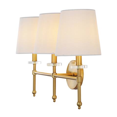 Isabella Modern Midcentury Iron LED Vanity, Brass Gold by JONATHAN Y