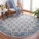 preview thumbnail 24 of 66, SAFAVIEH Brentwood Dile Oriental Damask Trellis Rug 3' Round - Ivory/Blue - Round