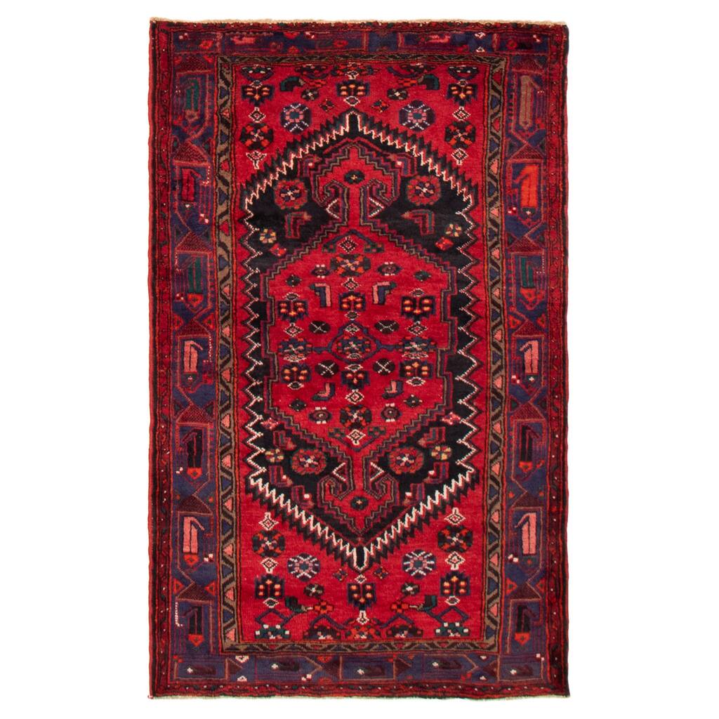ECARPETGALLERY Hand-knotted Andelz Red Wool Rug - 4'1 x 6'7