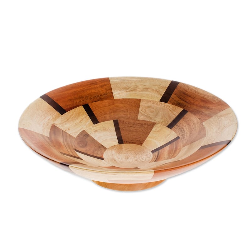 Novica Handmade Wheels Wood Serving Bowl