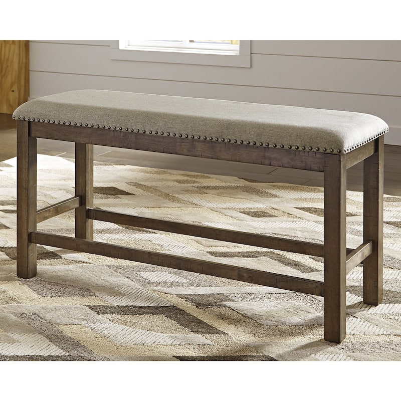 Signature Design by Ashley Moriville Grayish Brown 7-Piece Counter Height Dining Package