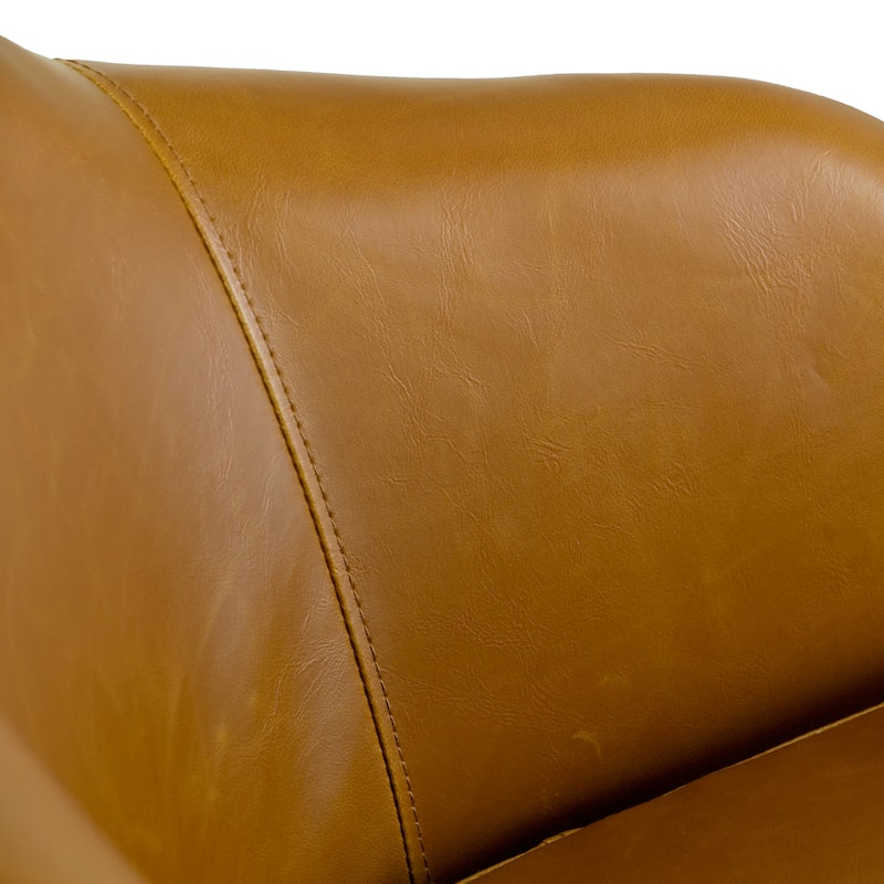 Carson Carrington Akrehamn Cappuccino Faux Leather Armchair (Set of 2)