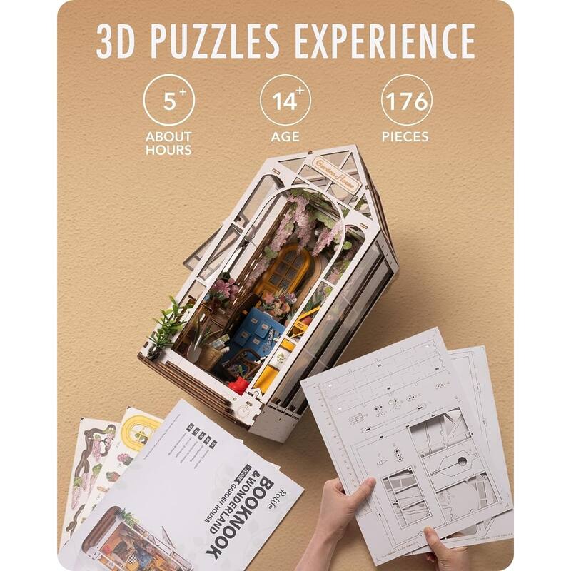 DIY 3D Book Nook Kit - Flower House 176pcs